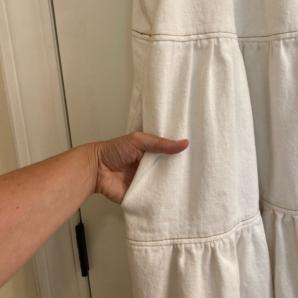 Jacquie The Label Tiered  Denim Mini Dress - Picture 7 of 11